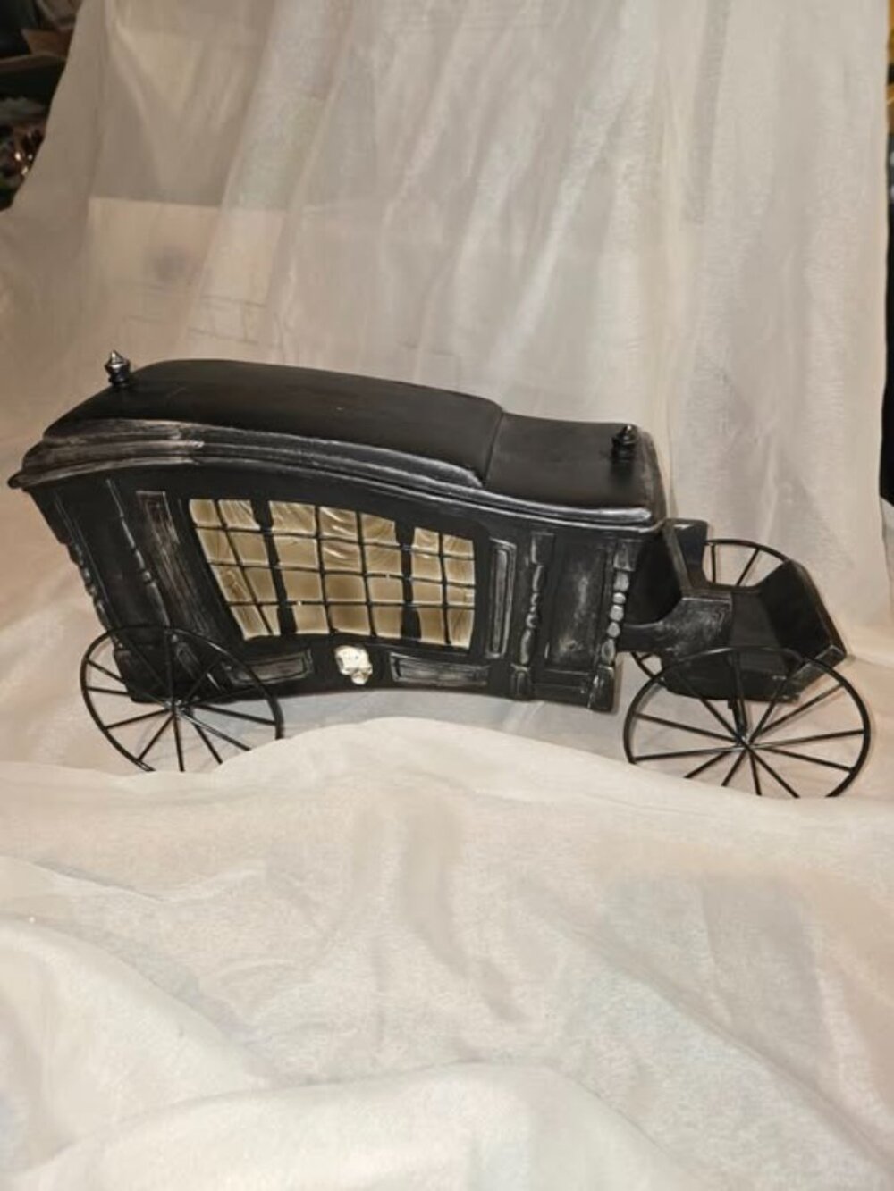 Vtg Halloween Victorian Style Gothic Hearse